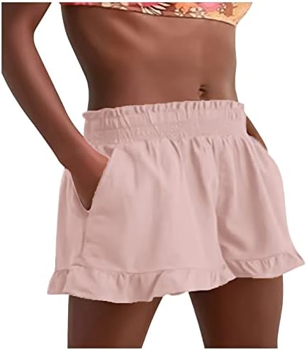 מכנסיים קצרים מזדמנים של FiRERO נשים, מכנסיים קצרים נוחים של מותניים בקיץ עם נשים עם מכנסיים קצרים