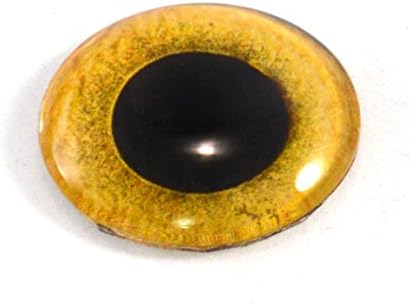 עין ינשוף צהוב בגודל 25 ממ 1 אינץ 'לפסלי פשיטות או תכשיטים מייצרים תליונים מלאכה בובה אמנות עטיפת חוט