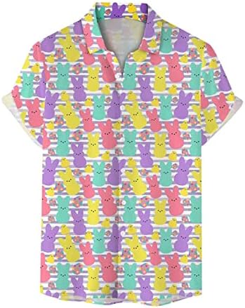 חולצת הפסחא הוואי פסחא ארנב פסחא חולצה מודפסת חולצת פולו קלאסית חולצות שרוול קצר חולצות לחולצות