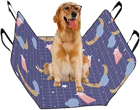 כיסוי מושב כלב מותאם אישית בסגנון עיצוב חלומי יפה הדפסת כיסויי מושב לרכב לכלבים עמיד למים ללא החלקה