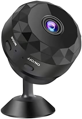 מצלמת Qonioi Mini WiFi - מצלמות ראיית לילה אלחוטית, מצלמות אבטחה ביתיות HD 1080p עם סוללה מובנית,