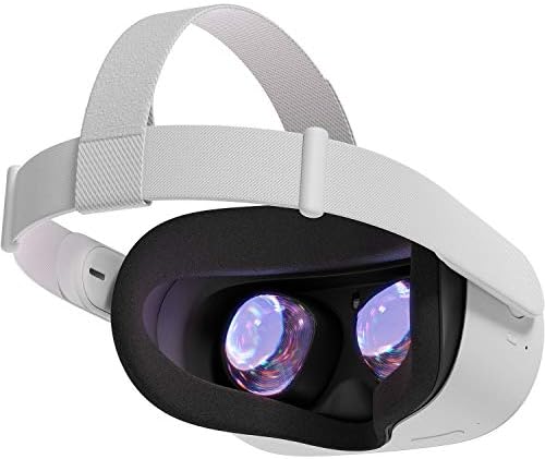 Oculus Newest Quest 2 Gmaing VR אוזניות 256GB סט, לבן-סט מתקדם של מכסה אוזניות מציאות מדומה מתקדם