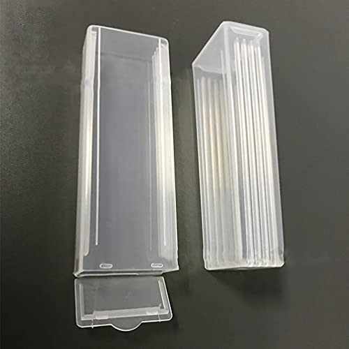 פלסטיק מלבן מיקרוסקופ זכוכית מחזיק שקופיות תיבת עבור 5 שקופיות