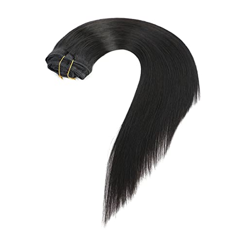 ישר שיער טבעי קליפ בתוספות שיער לנשים שחורות שיער לא מעובד שיער טבעי 8 יחידות 12-20אינץ 130
