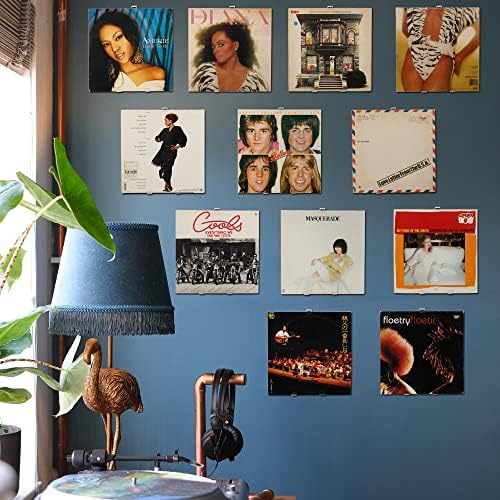 ברור ויניל שיא מדף קיר הר 18 חבילה-אופנתי אקריליק אלבום מחזיק לבית ולמשרד-תצוגת שלך יומי האזנה