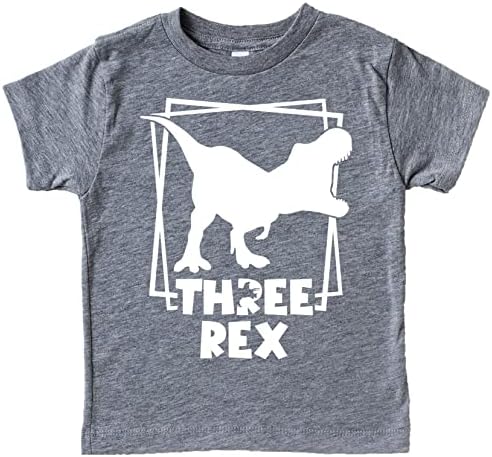 שלוש דינוזאור T-Rex Dinosaur Three T-Rex חולצות יום הולדת שלישי לתינוק פעוטות ונעורים נערים ונערות