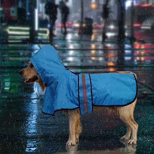 כלב קנדרלי כלב מעיל גשם פונצ'ו - ז'קט כלב אטום למים מתכוונן ז'קט קל משקל קל כלב מעיל גשם מעיל מחמד מחמד