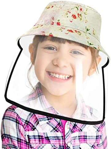 כובע מגן למבוגרים עם מגן פנים, כובע דייג כובע אנטי שמש, פרח אמנות דפוס קלאסי