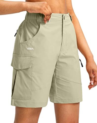 מכנסי מטען לנשים בוויודיה 7 אינץ 'עם כיסים מכנסיים קצרים קלים יבש מהיר לנשים מכנסי קיץ מזדמנים של נשים גולף