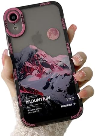 MGQILING תואם ל- iPhone XR Snow Snow Sunrise Case Cate