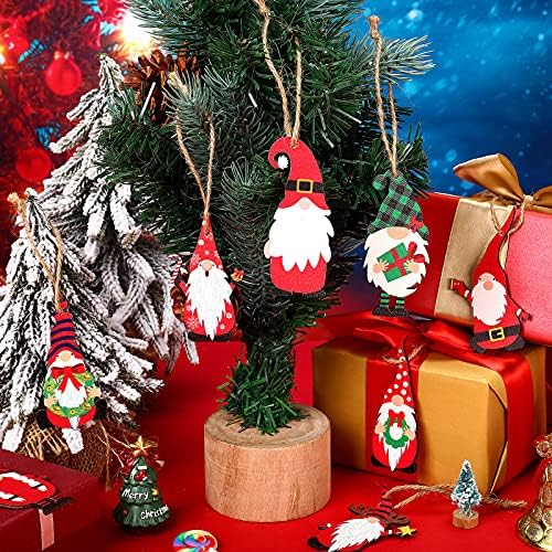 חג המולד סנטה גמד עץ קישוטי סנטה קלאוס עץ קישוטי עץ תליית גמד שדון סקנדינבי גמד עץ קישוטי חג המולד עץ