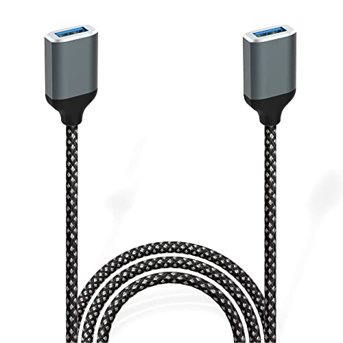 כבל סיומת USB של Sovunis, USB 3.0 כבל הרחבה נקבה לנקבה לחיבור שני חוט קצוות זכר של USB, ניילון קלוע USB 3.0