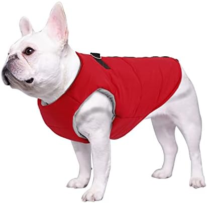 בגדי בולדוג כלבים Geeecete כלב כותנה כותנה מעיל מרופד עבה חורף גוון חם חזה מעיל מזג אוויר קר בגדים לבגדי בולדוג