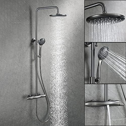 מערכת מקלחת תרמוסטטי מקלחת ברז סט גובה מתכוונן גשם מקלחת קומבו סט קיר רכוב אמבטיה ומקלחת לקצץ ערכת