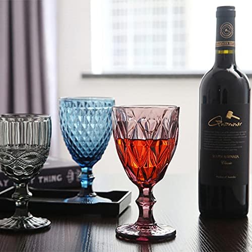 טגנוב יין משקפיים סט של 3 אדום יין זכוכית 10 עוז עבור מסיבת חתונה גביע גביע בציר דפוס בולט גביע גביע