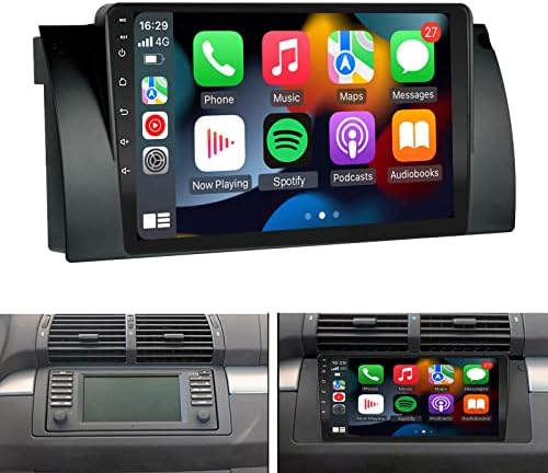 עבור BMW-E39-1996-2003-Radio, Ezonetronics -Carplay-Radio, עם 1G RAM 32G ROM Bluetooth GPS Navigation Screen Ezonetronics