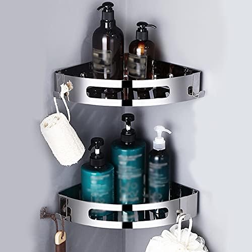מקלחת מדפים צפים למדפי אחסון קיר מארגן מארגן סט של 2 אביזרי אמבטיה מארגן אמבט