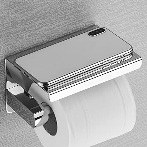 Evser מדף אמבטיה אביזרי מקלחת שטיפת מדף מחזיק נייר טואלט עם מדף טלפון מחזיק רקמות אמבטיה מחזיק