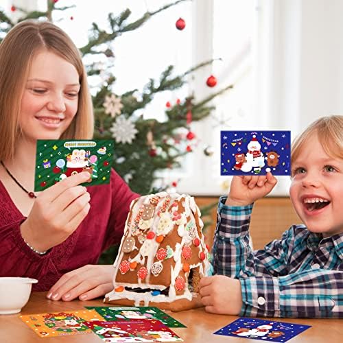 60 יחידות כרטיסי גירוד חג המולד, 6 סגנונות של מצחיק משחקי מסיבת חג המולד כרטיסי גירוד כרטיסי הגרלה