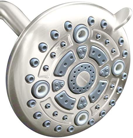 מקלחת Maxx, סדרת עילית, 6 הגדרות ריסוס ראש מקלחת בלחץ גבוה מתכווננת, הגדילו את המקלחת שלכם עם ראש מקלחת בגימור