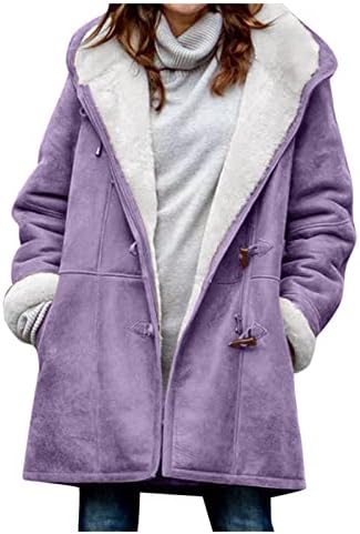 נשים בחורף מעילים חמים חורפים כפתור פליס מטושטש מזדמן מעיל ז'קט מרופד מעיל אופנה לבגדים חיצוניים עבה