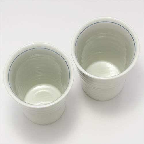 九谷 焼 窯元 生山窯 32K15S6 כוס, 310 מל, מים מעוקלים דו-צבעוניים זוגיים