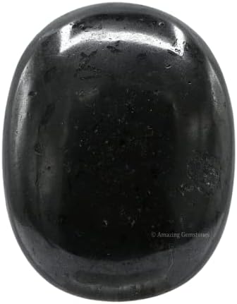 טורמלין שחור אבן דקל גדולה - עיסוי אבן דאגה לאיזון צ'אקרה גוף טבעי, ריפוי רייקי ורשת קריסטל