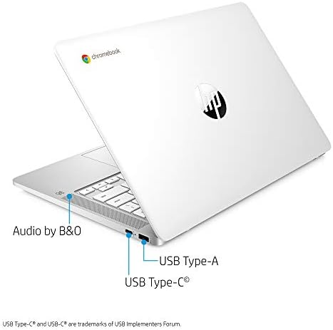 HP Chromebook 14 אינץ 'מחשב נייד HD, Intel Celeron N4000, 4 GB RAM, 32 GB EMMC, Chrome