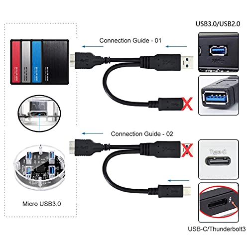 Chenyang CY Type-C USB-C USB 3.1 ו- USB 3.0 Type-A מארח ל- Micro USB 3.0 כבל נתוני משולב יעד לדיסק