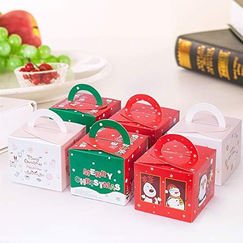 קופסאות ממתקים לחג המולד, Benbilry 24 יח 'קופסאות חג המולד קופסאות עוגיות קופסאות מאפייה קופסאות פינוק חג