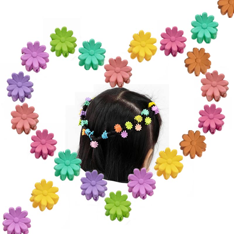יאנסונג 50 חתיכה פוני מיני שיער טופר קליפ שיער פין לילדות קטנות אקראי מגוון צבעוני עבור תינוק