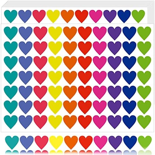 2800 יחידות צבעוני לב דוט מדבקות מעגל דוט מדבקות, צבע קידוד תוויות דביק נקודות תוויות מדבקות 10 צבע סגנון צבעוני