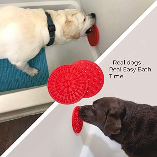הדגשותease כלי רחצה חדש הטוב ביותר לאמבטיה לחיות מחמד-כרית ללקק כלבים - צעצוע הסחת דעת לאמבטיה-ללא