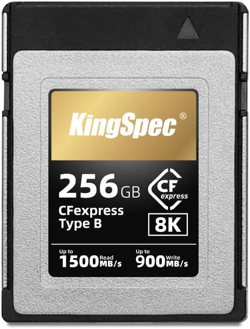 Kingspec 256GB M.2 SATA SSD 42 ממ + 256GB CFEXPRESS סוג B כרטיס זיכרון