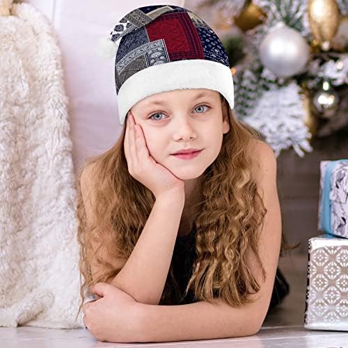 בנדנה טלאי דפוס חג המולד סנטה כובע עבור אדום חג המולד כובע חג טובות חדש שנה חגיגי ספקי צד