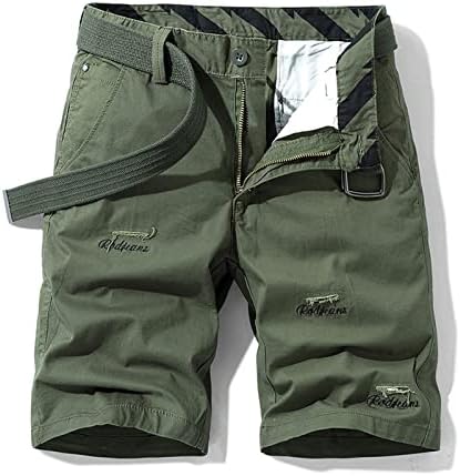 מכנסי מטען מפוספסים של Ozmmyan מכנסיים קצרים של מכנסי כותנה אמצע המותן המותן מכנסי כותנה מזדמנים מטיולי טיול