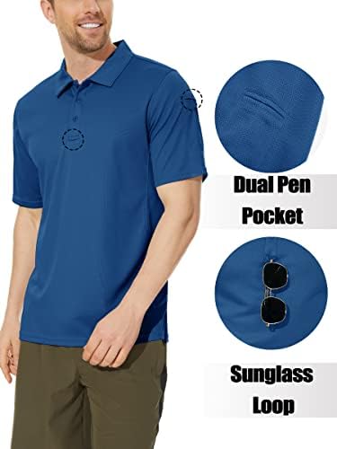 חולצות פולו פולו של טאקוואסן הופעיות חולצת גולף מזדמנת מהירה-יבש מהיר