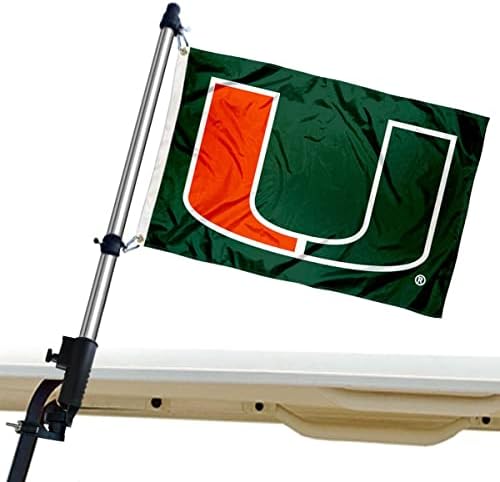 קנה מיאמי דגל סירות ירוק ומחזיק מוט הדגל סט סט