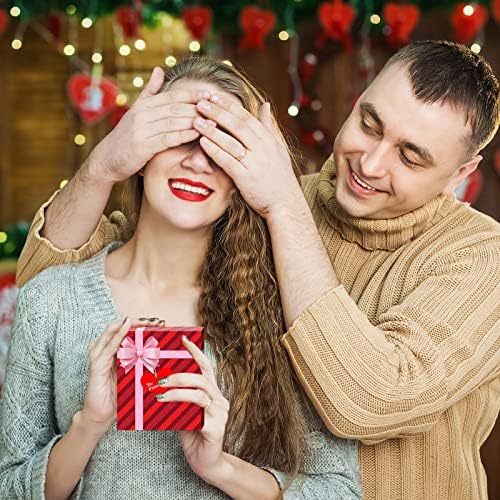 24 מארז חג האהבה מתנת כרטיס מחזיק קופסות , קטן קופסות ולנטיין של מציג עם 24 חתיכות ורוד גלישת