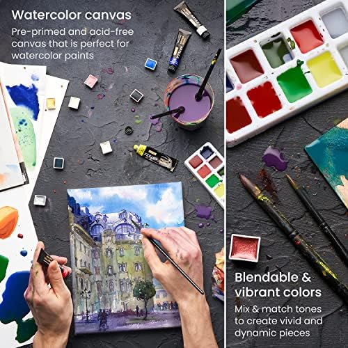 ערכת צבע צבעי מים ארטזה, 24 חלקים, 18 צבעי מים תוססים, 3 מברשות צבעי מים, כרית נייר צבעונית