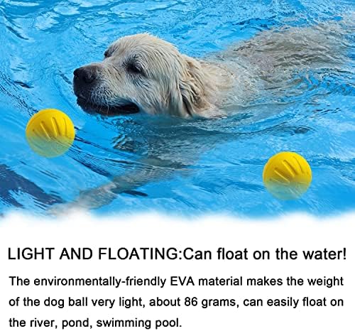 כדורי צעצוע של DLDER כלבים מביאים כדור בלתי ניתן להריסה, כדורים קופצניים צפים לכלבים לעיסות אגרסיביות,