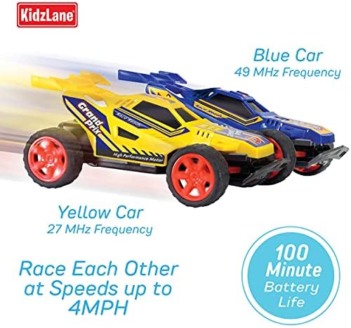 ילדים שלט שלט רחוק של Kidzlane-2 מכוניות מירוץ המירוציות יחד עם כונן כל הכוונה, טווח 35 רגל-מכוניות