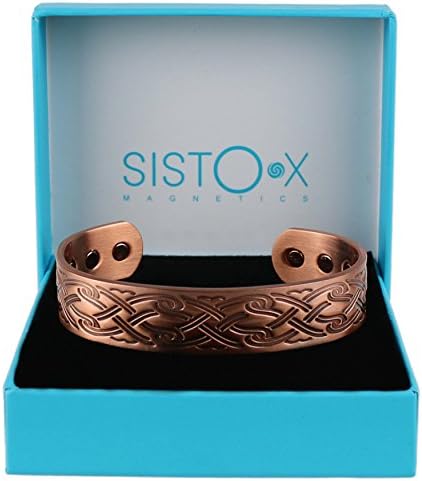 Sisto-X Chunky Copper צמיד מגנטי/גלי צמיד עיצוב על ידי Sisto-X® 6 מגנטים בריאות NDFEB מדיום