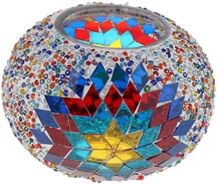 Baoblaze Morden זכוכית חלבית סגנון טורקית החלפת גוונים אור עיצוב, צבעוני