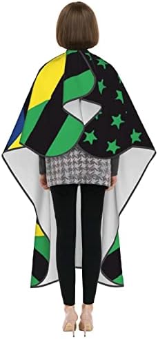 כף תספורת מקצועית של ברבר קייפ, דגל ברזיל האמריקני, דגל ברזיל גדול, שרף קייפ עם צוואר אלסטי לתספורת