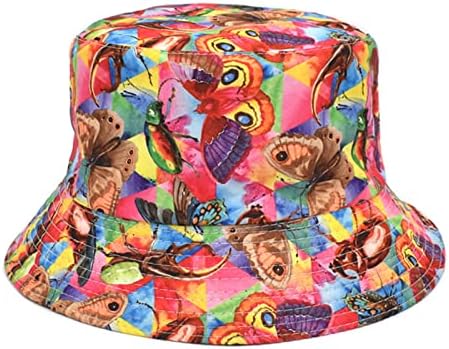 כובע דלי קיץ לנשים גברים כותנה כותנה מצוירת הדפסת כובעי שמש קל משקל קלים