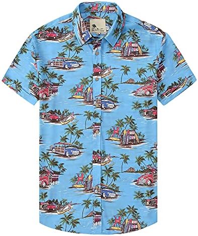 חולצות דמיפו הוואי לגברים שרוול קצר חולצת חוף אלוהה חוף פרחוני כפתור מזדמן פרחוני למטה חולצות