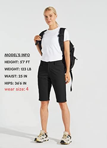 מכנסיים קצרים לנשים וויליט 13 טיולי גולף ארוכים אורך ברך אורך ברך מהיר עמיד במים יבש קיץ מזדמן