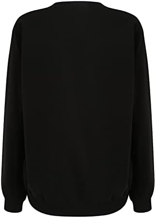 חולצת סוודר שרוול ארוך לנשים אלפים מצחיקים חמודים מודפסים חולצות