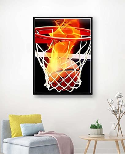 Theshai 5D Diamond Curry ערכות כדורסל, Diamond Art Sport Ball Valit
